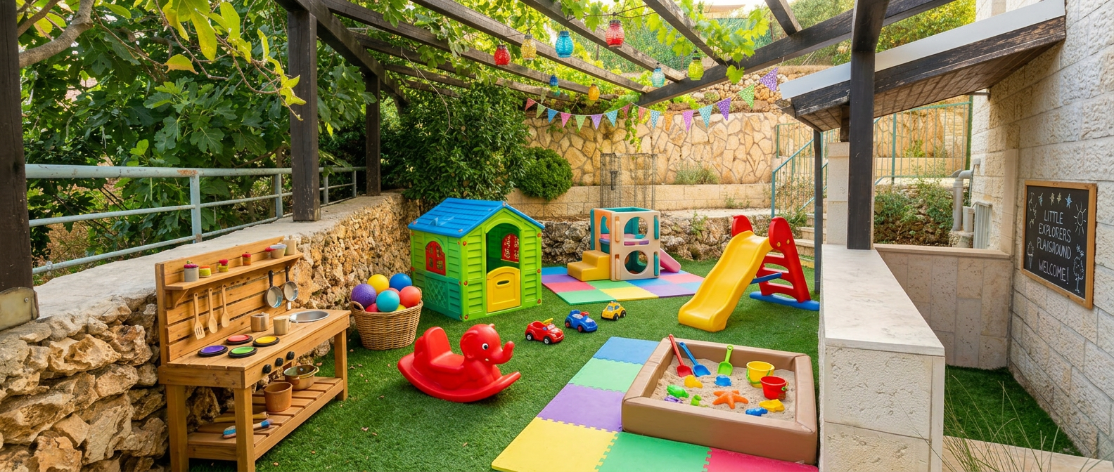 חצר פעילות ענקית במעון